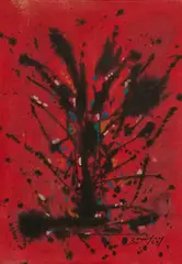 Untitled by Antônio Bandeira, 1963, watercolor and gouache on paper, sold Oct 2020
