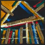 Variant Yellow II by Richard A Heinrich, 1986, pastel on paper, sold Oct 2020