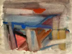 Untitled #293 by Michael Loew, 1970, watercolor on paper, sold Oct 2020