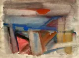 Untitled #293 by Michael Loew, 1970, watercolor on paper, sold Oct 2020