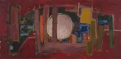Untitled (Abstract composition I) by Benoît Gilsoul, oil on canvas, sold Oct 2020