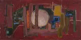 Untitled (Abstract composition I) by Benoît Gilsoul, oil on canvas, sold Oct 2020