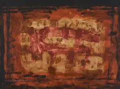 Untitled by David Rankin, 1990, oil on paper, sold Oct 2020