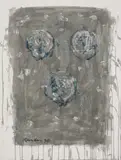 Untitled by David Rankin, 1990, oil and watercolor on paper, sold Oct 2020