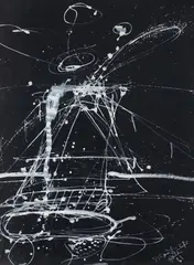 Plant Life by Jay Milder, 1961, ink on paper, sold Oct 2020