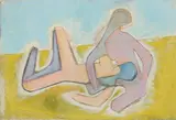 Une Histoire d'amour by Benoît Gilsoul, pastel on paper, sold Oct 2020