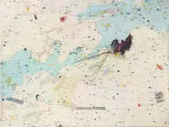 The Black Hole of Andromeda by Maureen McCabe, 1973, mixed media, sold Oct 2020