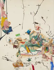 Untitled by Bernie d’Andrea, 1969, mixed media on paper, sold Oct 2020