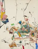 Untitled by Bernie d’Andrea, 1969, mixed media on paper, sold Oct 2020