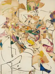 Untitled by Bernie d’Andrea, 1970, mixed media on paper, sold Oct 2020