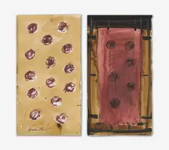 Group, two (2) works on paper by David Rankin, 1990, watercolor on paper, sold Oct 2020