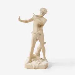 L'Improvisateur by Félix Charpentier, marble, sold Oct 2020