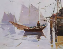 Untitled by Anthony Thieme, oil on board, sold Oct 2020