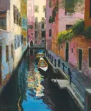 Reflective Hues of Venice by Xue Jian Xin, 1998, oil on canvas (unstretched), sold Oct 2020
