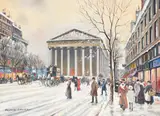 La Madeleine by Roland Davies, oil on canvas (unstretched), sold Oct 2020