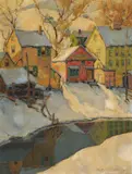 Untitled by Walter Farndon, oil on masonite, sold Oct 2020