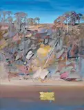 Shoalhaven with boat by Arthur Boyd, oil on composition board, sold Nov 2025