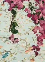 Bougainvillea by Cressida Campbell, 2003, hand-painted unique woodblock print, sold Nov 2025