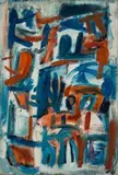 Blue and Red (TP2) by Tony Tuckson, c.1958 – 61, oil on composition board, sold Nov 2025