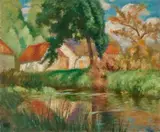 River at Suèvres by Rupert Bunny, c.1922, oil on canvas, sold Nov 2025