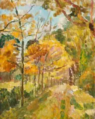 Autumn at Apolima by Grace Cossington Smith, 1951, oil on canvas on cardboard, sold Nov 2025