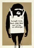 Laugh Now by Banksy, 2003, screenprint in colours on paper, sold Nov 2025