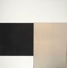 Exposed Painting Ivory Black Red Violet by Callum Innes, 2001, oil on canvas, sold May 2024