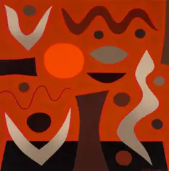 Snake Legend by John Coburn, 1980, oil on canvas, sold May 2024
