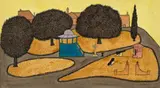 The Surrey Gardens by John Brack, 1961, ink and watercolour on paper, sold May 2024