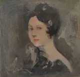 Oil Study Of Head With Hat by James Lawson Balfour, 1925, oil on canvas, offered May 2024