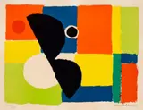 Eclipse by Sonia Delaunay, 1971, colour lithograph on paper, sold Feb 2024
