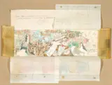 Study For The Moth & The Shoe Are Watching by John Wolseley, 1984, watercolour and pencil on paper, sold Feb 2024