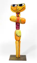 Giulia by Deborah Halpern, 2007, glazed ceramic on steel base, sold Feb 2024