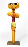 Giulia by Deborah Halpern, 2007, glazed ceramic on steel base, sold Feb 2024