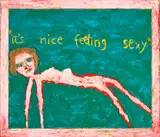 It’S Nice Feeling Sexy by Davida Allen, 1989, oil and hair on canvas, sold Feb 2024