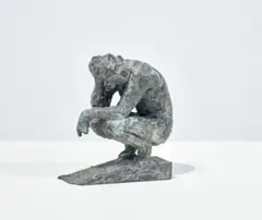 Study For Crouching Man by Laurence Edwards, 2014, bronze, sold Feb 2024