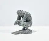 Study For Crouching Man by Laurence Edwards, 2014, bronze, sold Feb 2024