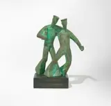 Two Jolly Sailormen by Daphne Mayo, c.1942, copper with green patina, sold Apr 2024