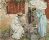 At The Pump by Rupert Bunny, c.1908, oil on canvas, offered Apr 2024