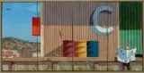 Second Sketch For Morning, Yarragon Siding by Jeffrey Smart, 1983, synthetic polymer paint on Fabriano paper on card on composition board polyptych (four sheets), sold Apr 2024