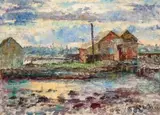 Study For Williamstown Landscape by Frederick McCubbin, 1909, oil on canvas on board, offered Apr 2024