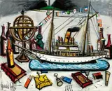 Hurrah!! Portovenere! by Bernard Buffet, 1977, oil on canvas, sold Apr 2024