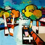 Voiliers Sur La Seine by Claude Venard, c.1988, oil on canvas, offered Apr 2024