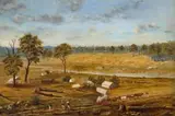 Golden Point, Ballarat. 1852 by Emma Scammell, before 1887, oil on canvas, sold Apr 2024
