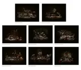 Natures Mortes by Michael Cook, 2021, suite of 8 inkjet prints on canvas, sold Mar 2024