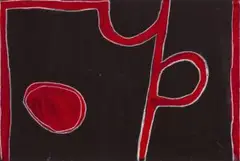 Untitled by Paddy Bedford, 2004, gouache on crescent board, sold Mar 2024
