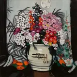 Phlox by Margaret Preston, 1925, oil on canvas, sold Nov 2023