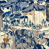 Street In Soochow by Ian Fairweather, 1948, gouache and pencil on paper, sold Nov 2023