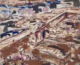 Walls Of Foochow by Ian Fairweather, 1945 - 47, gouache on paper, sold Nov 2023