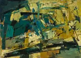Overpass No. 1 by Yvonne Audette, 1954 - 55, oil on canvas, sold Nov 2023